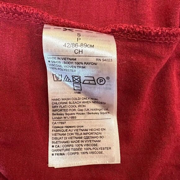 Banana Republic Raw Seamed Distressed Red Sleeveless Top Size S - Picture 12 of 14